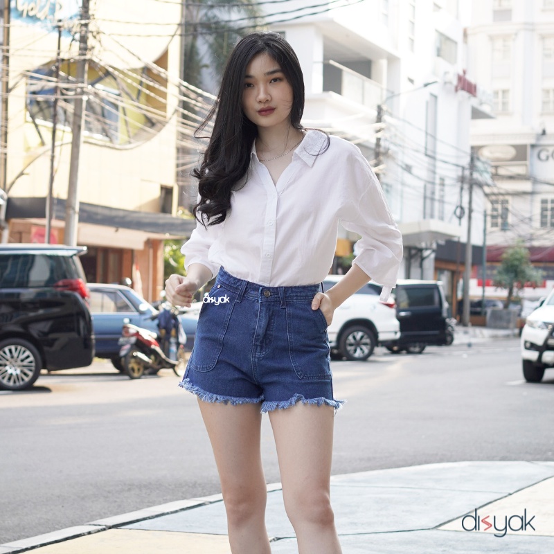 DISYAK - Hotpants Jeans Pocket Bio Wash 1022-2022