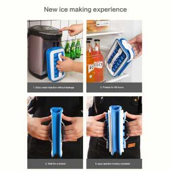 Cetakan Es Batu Silikon Ice Cube Maker / SAFEBET Cetakan Es Batu Ice Cube Maker Tray Storage - TW-160