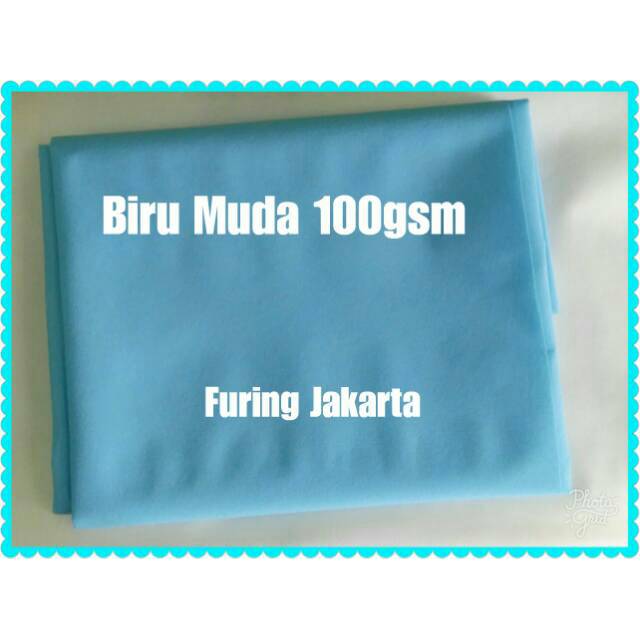 Biru Muda 100 gsm, kain furing,kain spunbond