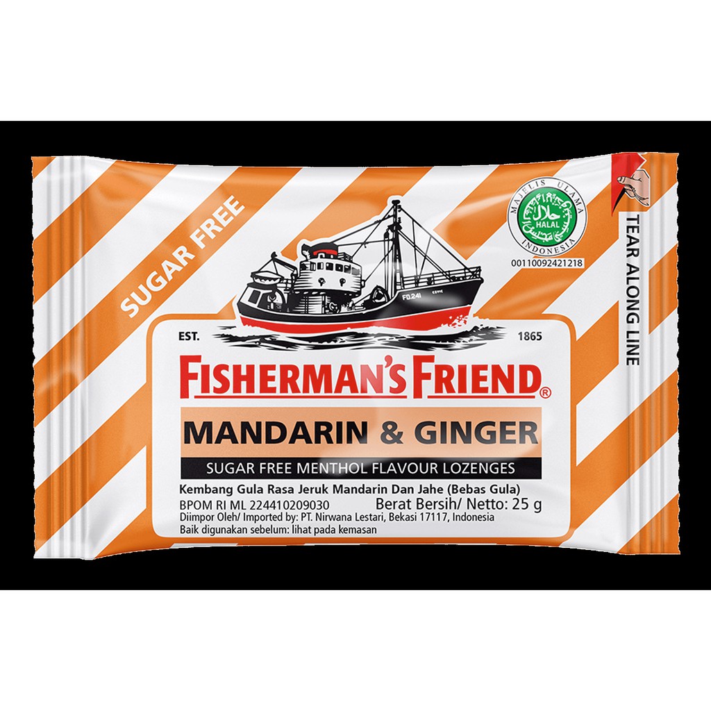 

FISHERMANS FRIEND Mandarin Ginger Mint Candy 25g - Permen Menthol