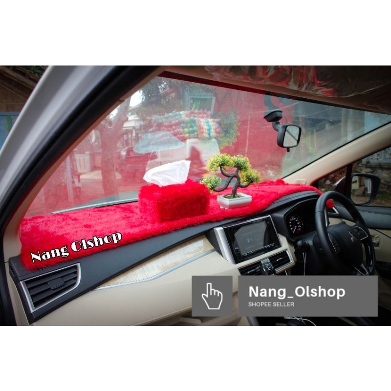 Satu Set Alas Cover Dashboard Mobil + Sarung Tisu Bulu Lembut Bisa Semua Mobil  Uk150x50cm / Alas Karpet Dashboard Mobil Universal / Alas Dashboard Mobil Murah