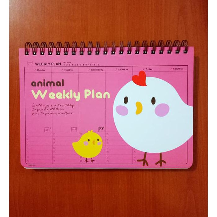 

IMURAHl Weekly Planner / Buku Tulis Agenda Diary Motif Animal IBDLl