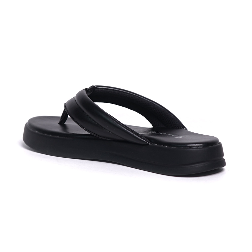 SARASARA YUK - Sandal Wanita Jepit Wedges Casual SARA SARA NORA Sendal Japit Cewek Platform Empuk Ringan Capit Tinggi 3cm  Size 36 37 38 39 40 Untuk Rumahan Warna Black Hitam Santai Premium Kekinian Terbaru Shoes Ori Original Mall Official Store