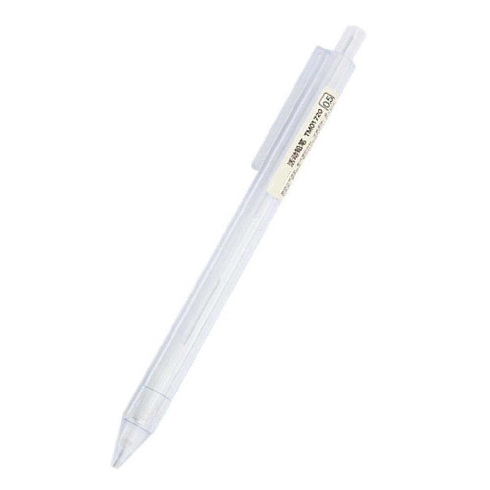 Timekey Pensil Mekanik Otomatis 0.5 / 0.7mm Bahan Plastik Transparan Untuk Anak / Sekolah / Kantor F1L2