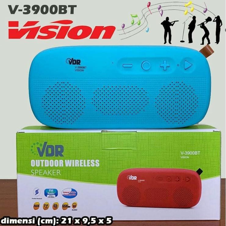 Jual  Speaker Digital VDR V-3900BT Vision, Bluetooth, USB, TF, MP3, FM Murah