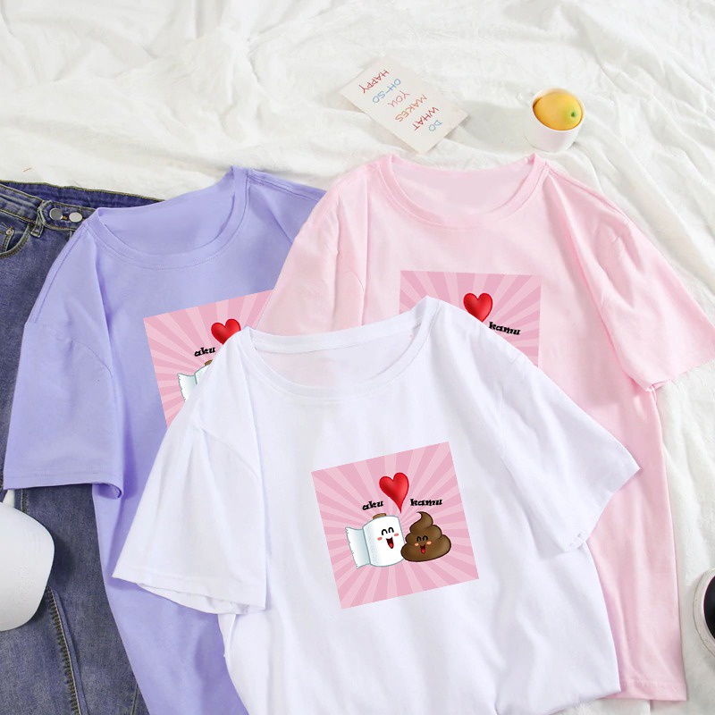 MYSTIQUE.ID-BAJU KAOS POOP &amp; TISSUE T-SHIRT LUCU DAN AESTHETIC