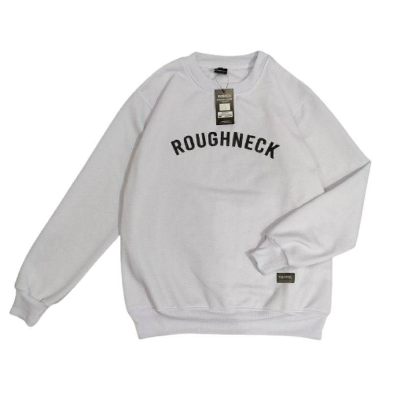 Sweater Roughneck 1991 White Basic Crewneck Unisex Full Hag tag Premium