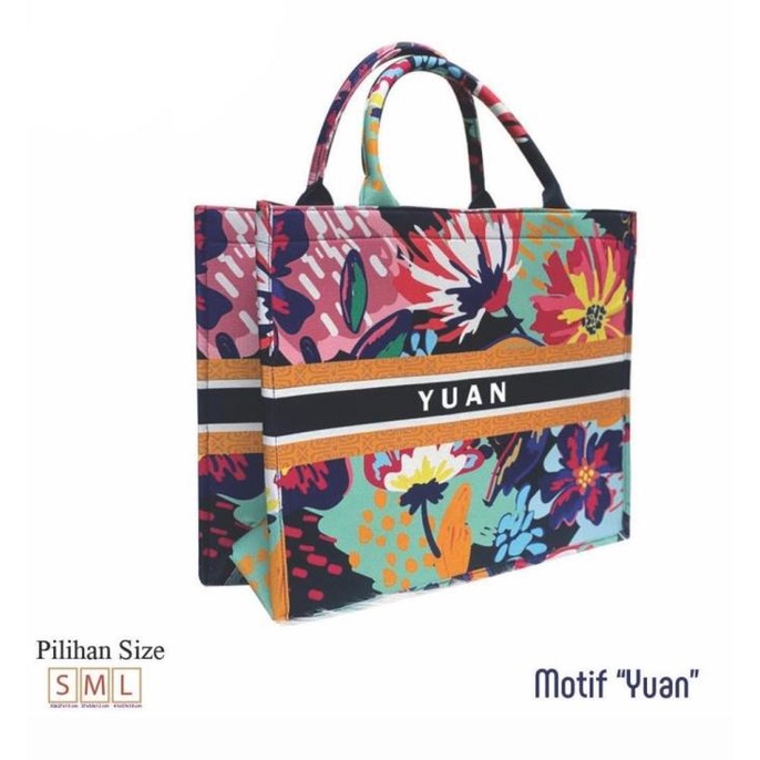 Tas Tote Custom Nama / Tote Bag Custom Nama ( MOTIF BARU ) BAGUS