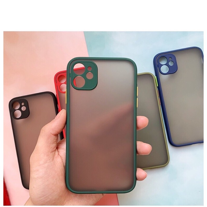 Casing Iphone 6 6s 7 8 6plus 6s plus 7plus 8plus x xr xs max 11 12 pro Hybrid Clear Hard Back Case Soft Border Cover