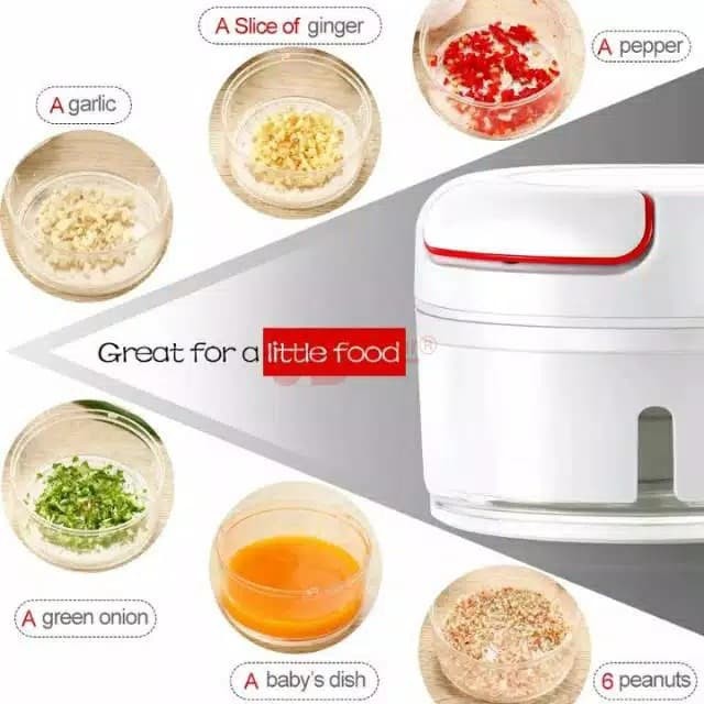 Mini Food Chopper / Speedy Chopper Mini Blender Tangan Manual Tarik