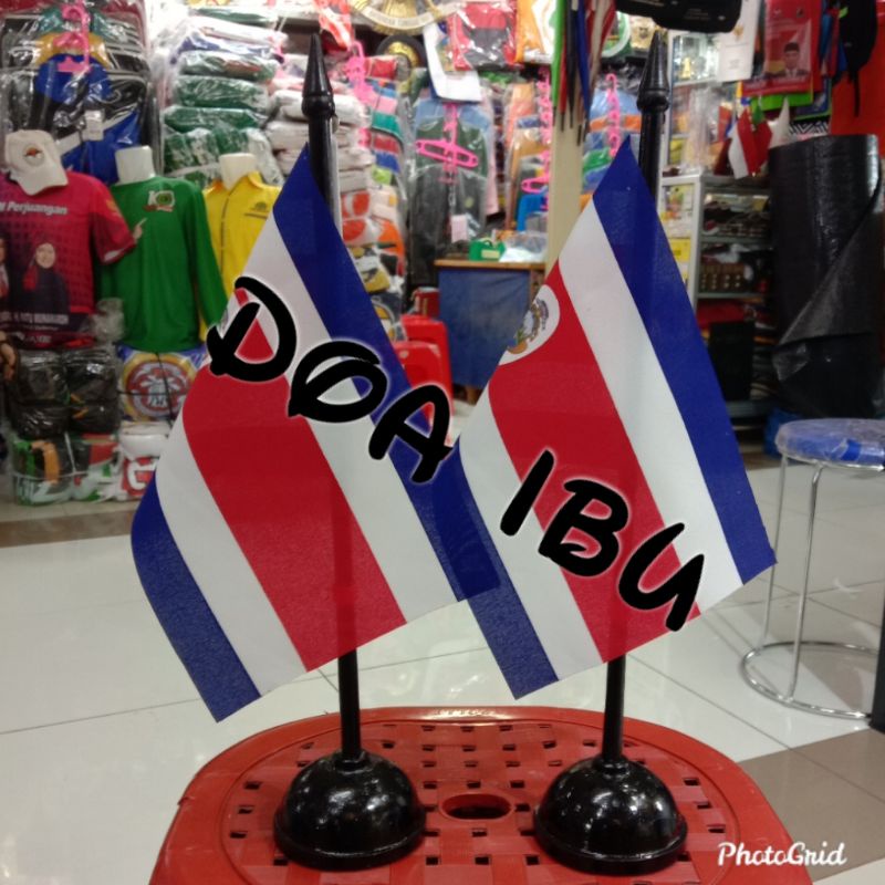 

best seller tiang kayu meja+bendera KOSTA RICA ready stock