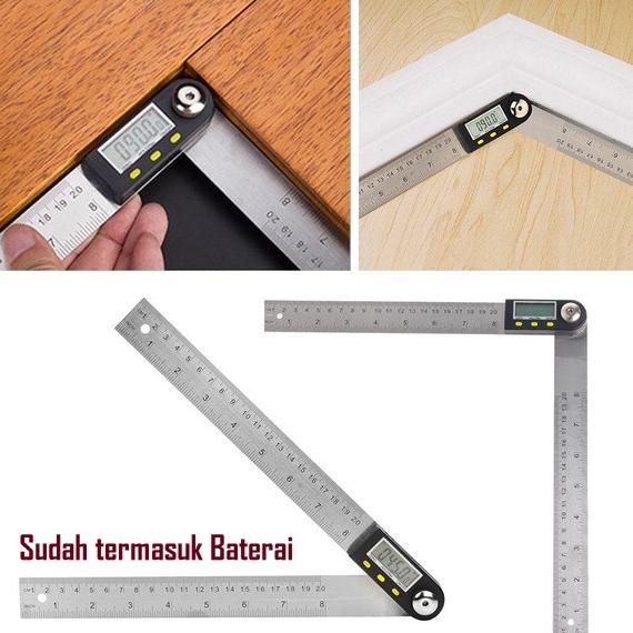 Penggaris Digital / Alat Ukur Sudut Kemiringan / Penggaris Bujur 200Mm
