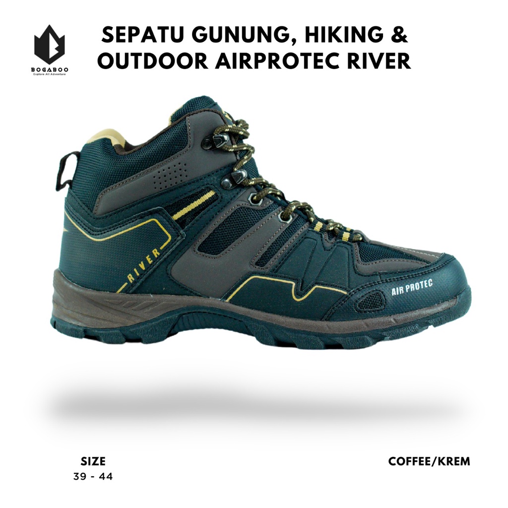 Sepatu Gunung Hiking Air Protec RIVER Waterproof - Sepatu Hiking - Sepatu Outdoor - Sepatu Naik Gunung Pria Wanita