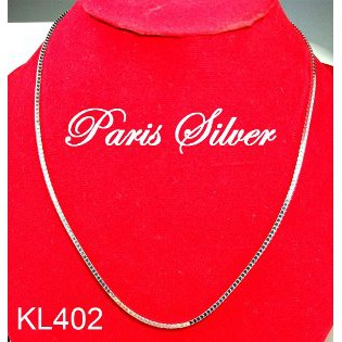 Kalung milano kaca Silver Perak 925 lapis emas putih kilap korea necklace gold pria wanita