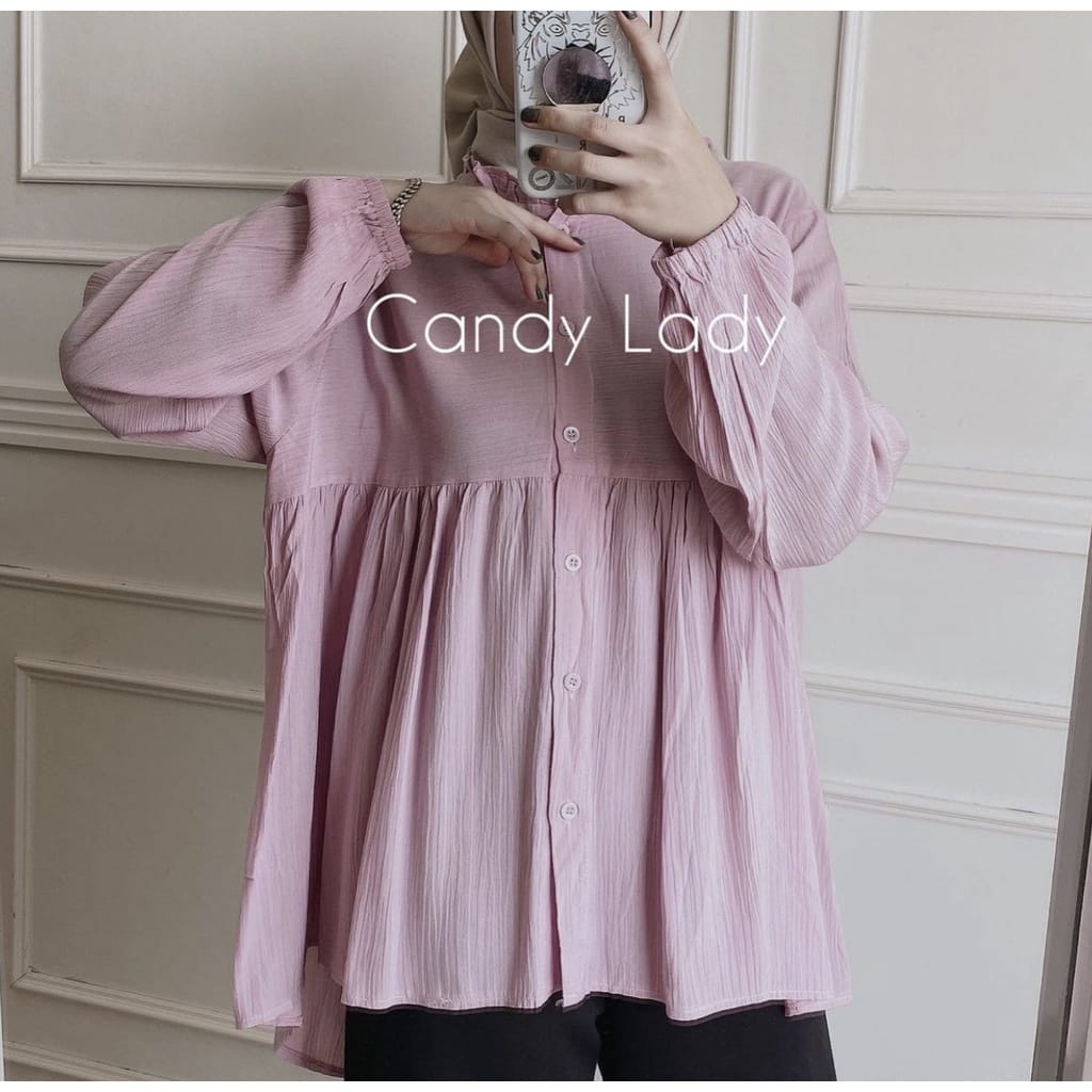 Tq88indonesia Fashion Blouse Wanita Terbaru /  Rachel Blouse / Blus Kancing Cewek / Baju Atasan Wanita Kekinian / Ootd / Baju Santai Wanita / Baju polos Wanita /