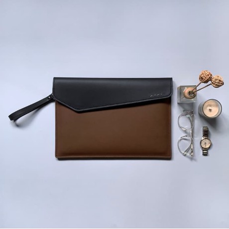 (KHUSUS PO CUSTOM UKURAN) Leather Laptop/Tablet/iPad Sleeve