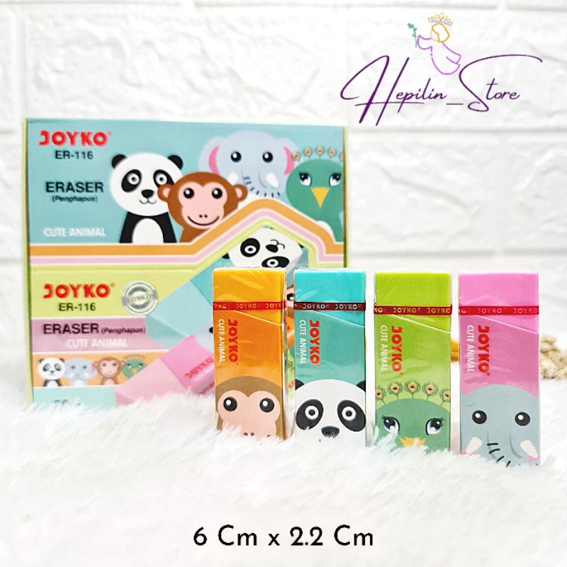 

Penghapus Animal Series Besar Joyko ( 6 Cm ) ECER 1 Biji / Joyko Eraser ER-116 / Setip Joyko