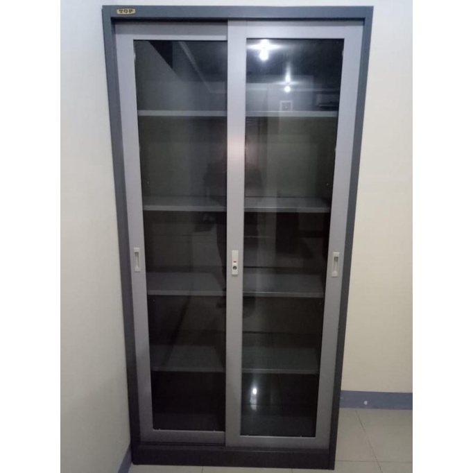 

[[COD]] Lemari Arsip Besi Kaca sliding Merk TOP By Datascript Murah TERBARU Kode 1054