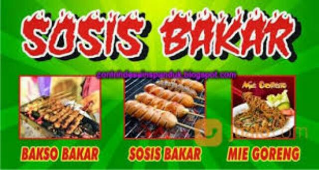  Gambar  Banner Bakso Bakar desain spanduk  keren