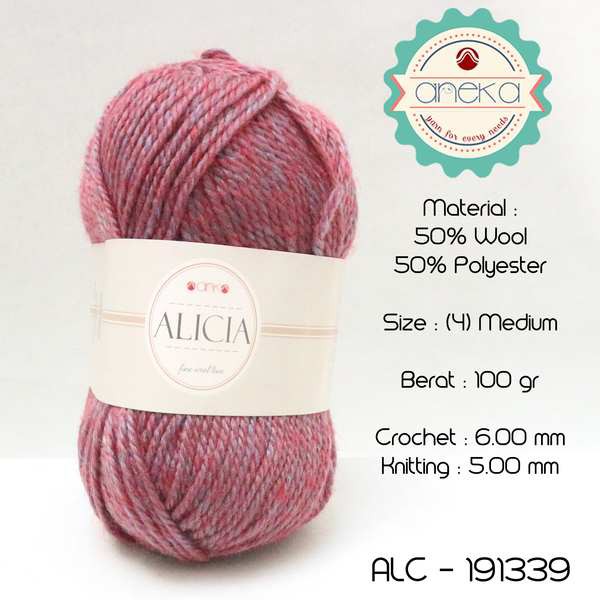 Benang Rajut Wool Alicia Yarn - 191339