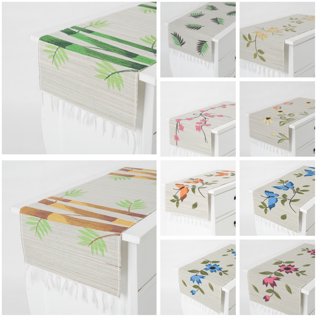 Taplak Meja Ruang Tamu Minimalis Model Lukisan Ukuran 35x95cm