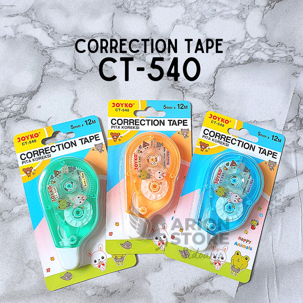 

[ARION STORE] Termurah ! Correction Tape CT-540 Joyko/ Correction kertas / Tip Ex Kertas Joyko [PCS]