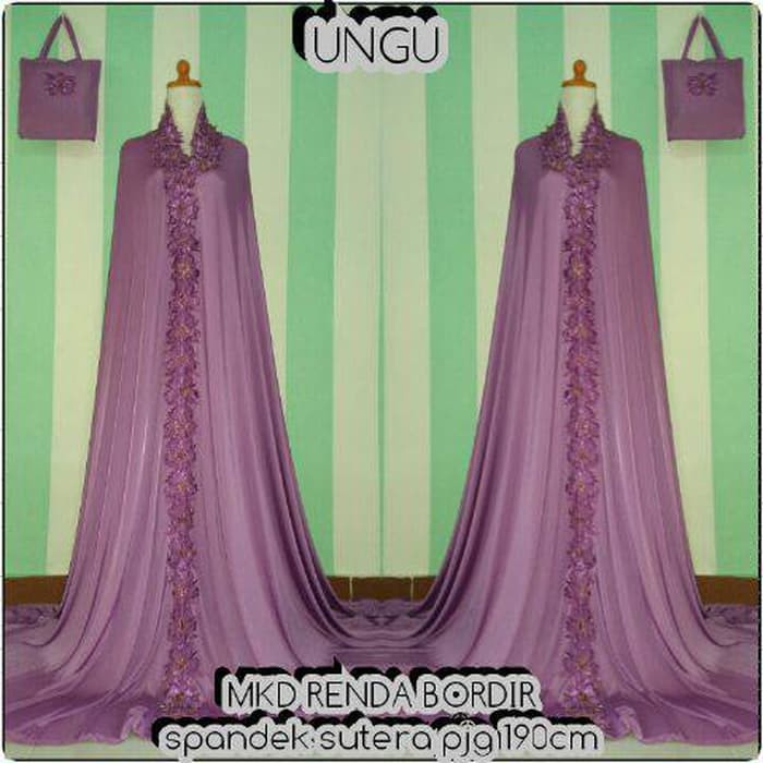 NEW MT MUKENA DUBAI BORDIR BESAR UNGU LAVENDER | GROSIR MUKENA SURABAYA