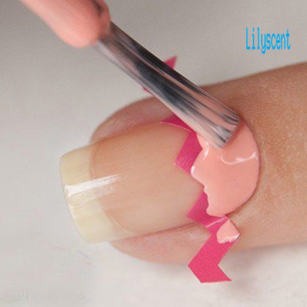 Lily 5 Lembar Stiker Stensil Panduan Nail Art DIY