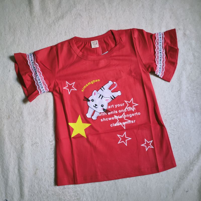 Kaos import anak 2 3 4 5 tahun baju anak cewek premium ( kaos import SUNNY DAY )