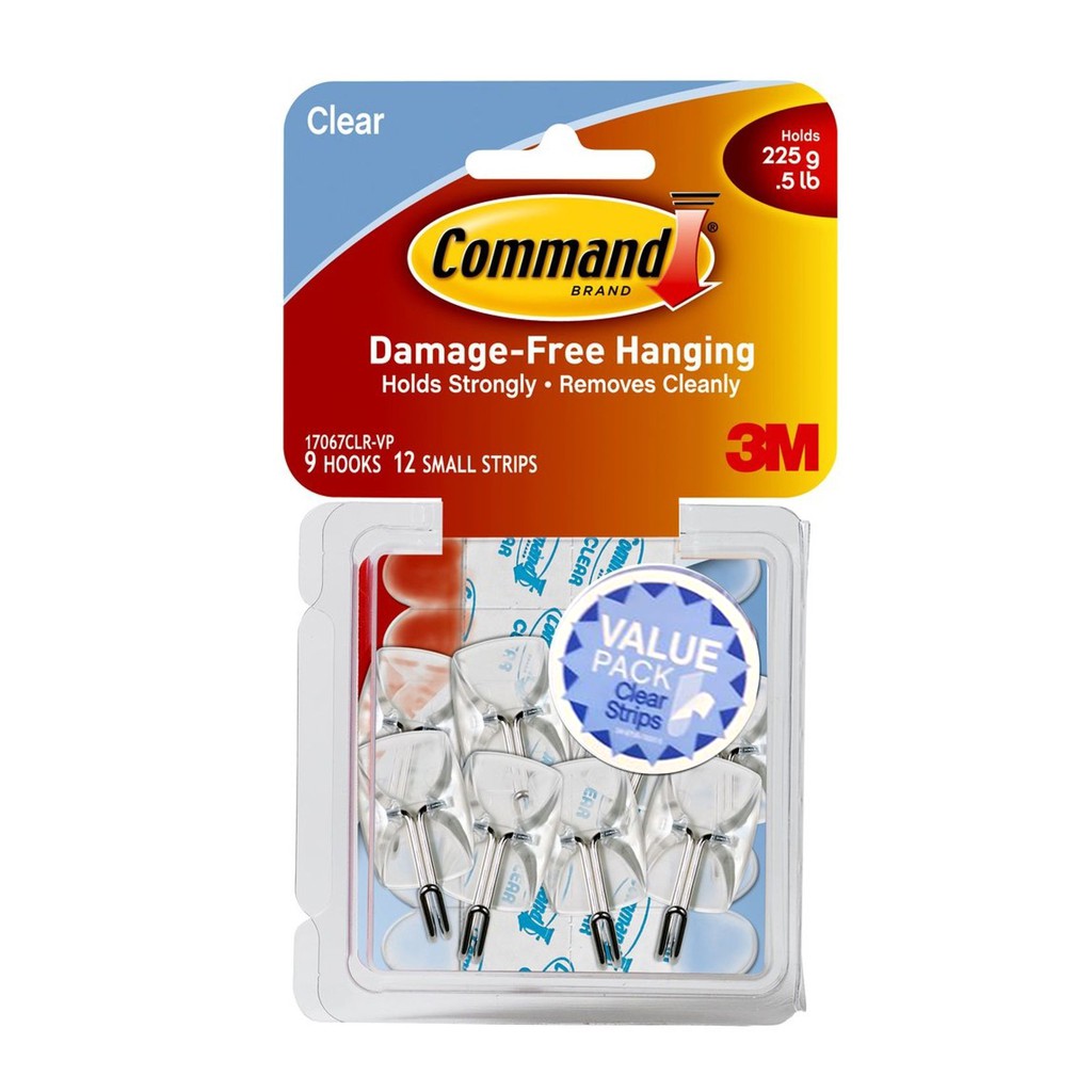 Command Hook Gantungan Lem Kuat 3M mengatur Peralatan isi 9pcs