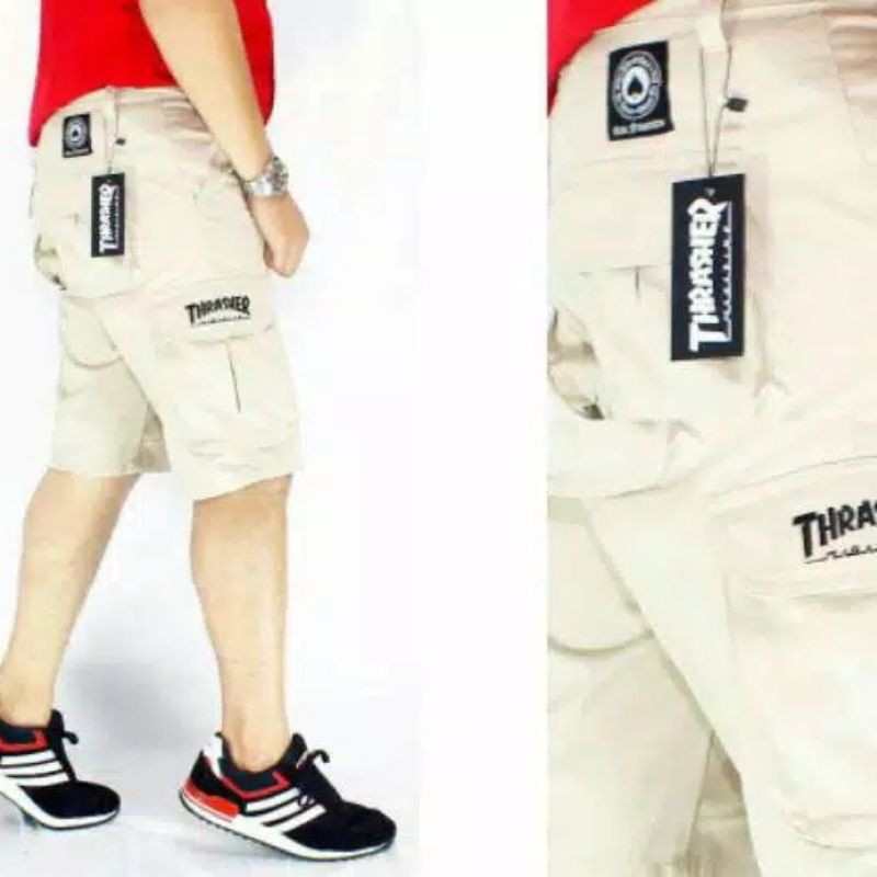 Celana Pendek Cargo Pria Gunung PDL Army Doreng Motif Mma Casual-4