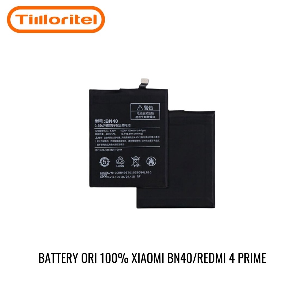 BATTERY BATERAI BATRE ORI 100% XIAOMI BN40 / REDMI 4 PRIME