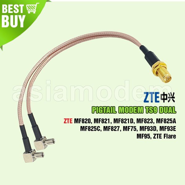 Pigtail Modem Dual ZTE MF825A, MF820, MF821, MF75, MF93D