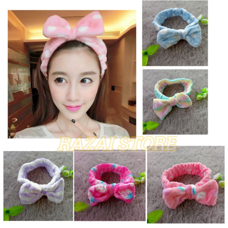 Bando Korea Rambut Dewasa/Anak Bandana Bando Motif Korea