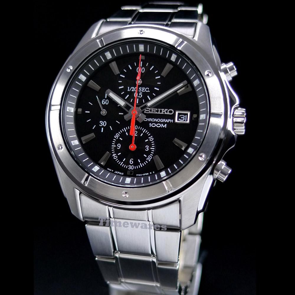 Seiko Quartz SNDB67P1 Chronograph Black Dial | Jam Pria SNDB67