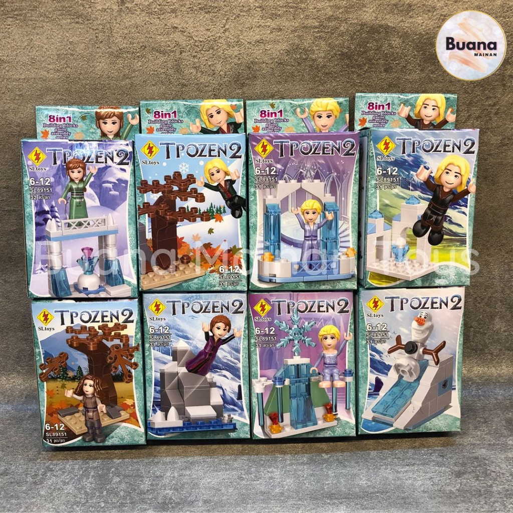 BRICKS SLTOYS TPOZEN 2 KARAKTER MAINAN ANAK CEWE PEREMPUAN BRICK MINI FIGURE PRINCESS FROZEN