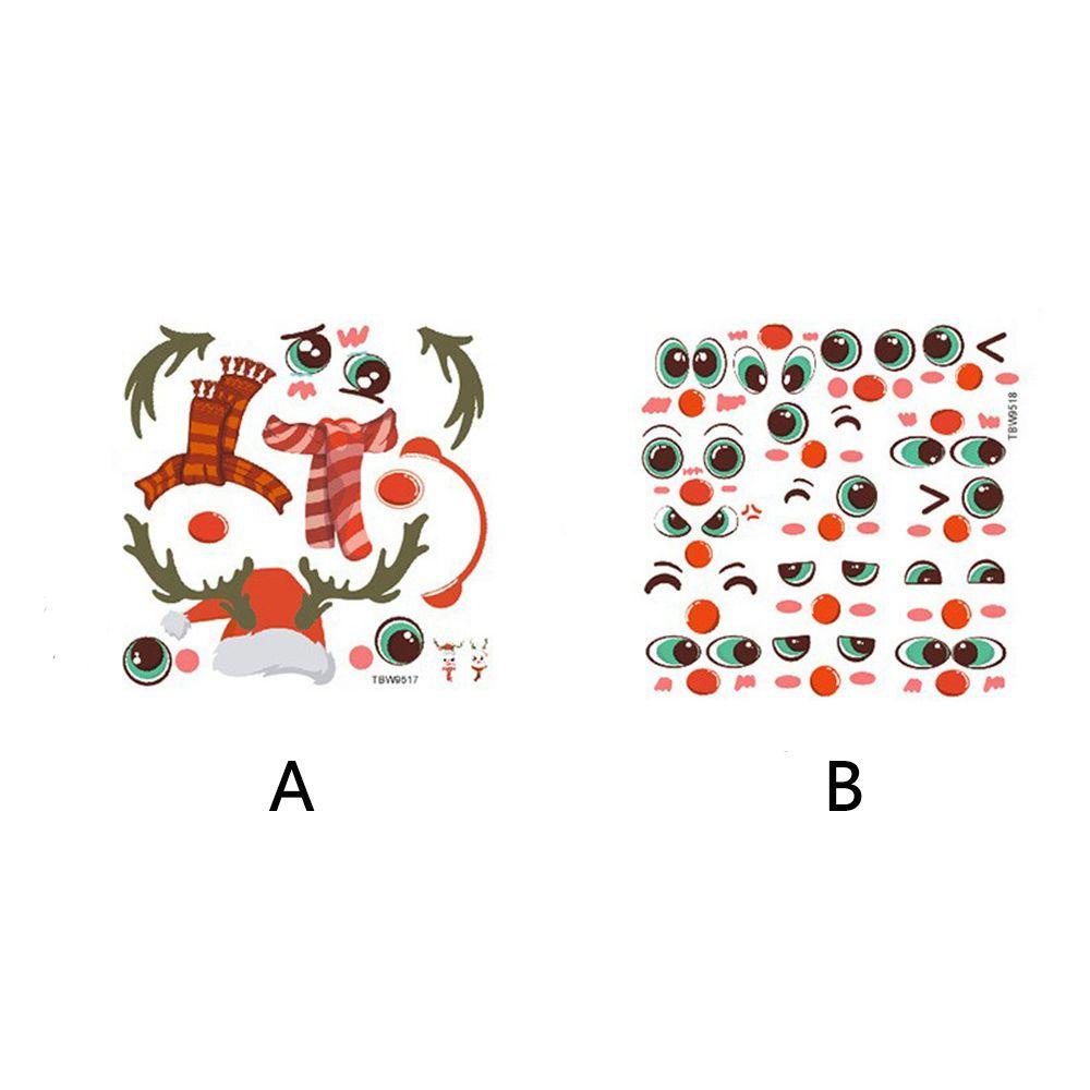 R-flower Snowman Stiker Jendela Festival Perlengkapan Hadiah Removable DIY Xmas Ornament