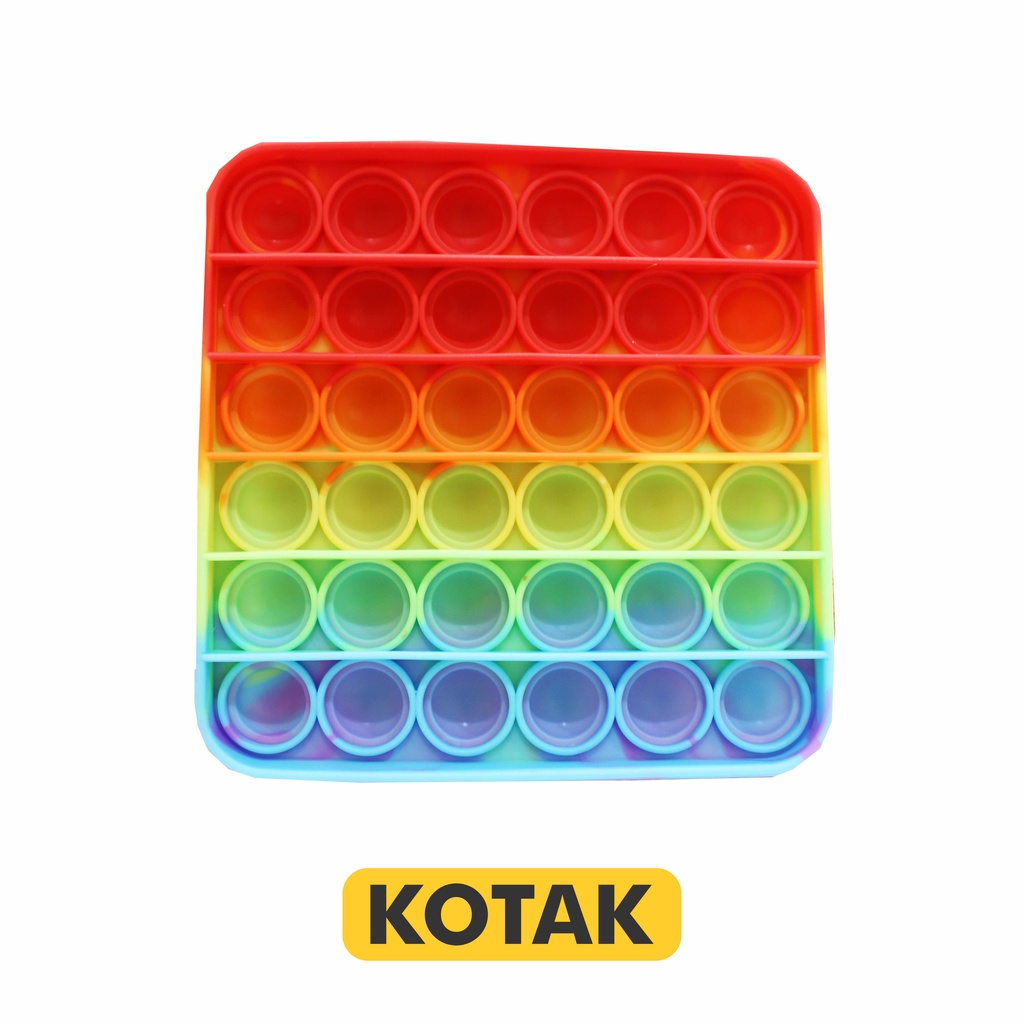 Mainan Pop it / Pop it Murah : Mainan Penghilang Stres Pop It Rainbow Unicorn Fidget Toy Push bubble Murah-4
