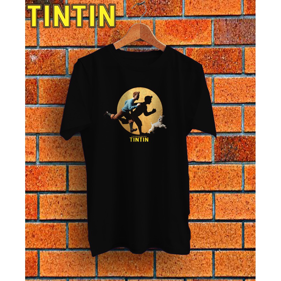 KAOS TINTIN THE ADVENTURE OF TINTIN  TSHIRT KARTUN TN06