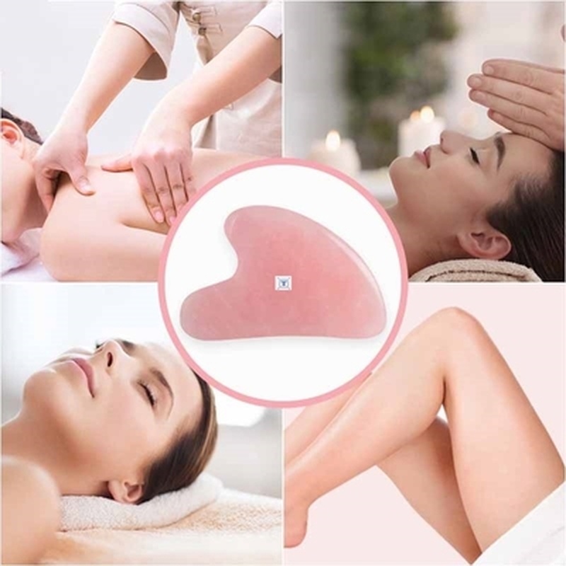 Alat Pijat Gua Sha Kristal Resin Alami Anti Aging Untuk Perawatan Kulit Wajah / Tubuh / Leher