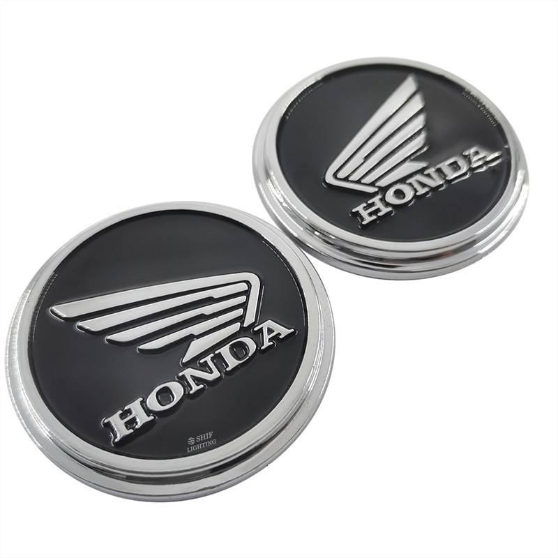 1 Pasang Stiker Emblem Logo Honda Wing Bahan Abs Warna Hitam Untuk Dekorasi Motor