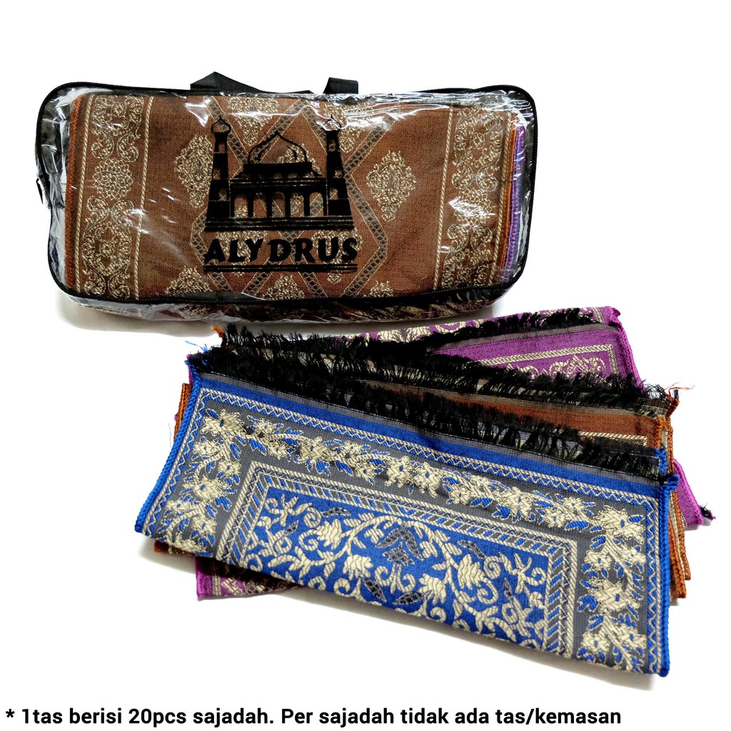 Sajadah Anak / Muka Alydrus Benang Mengkilap u/ Travel Tipis 35x60cm