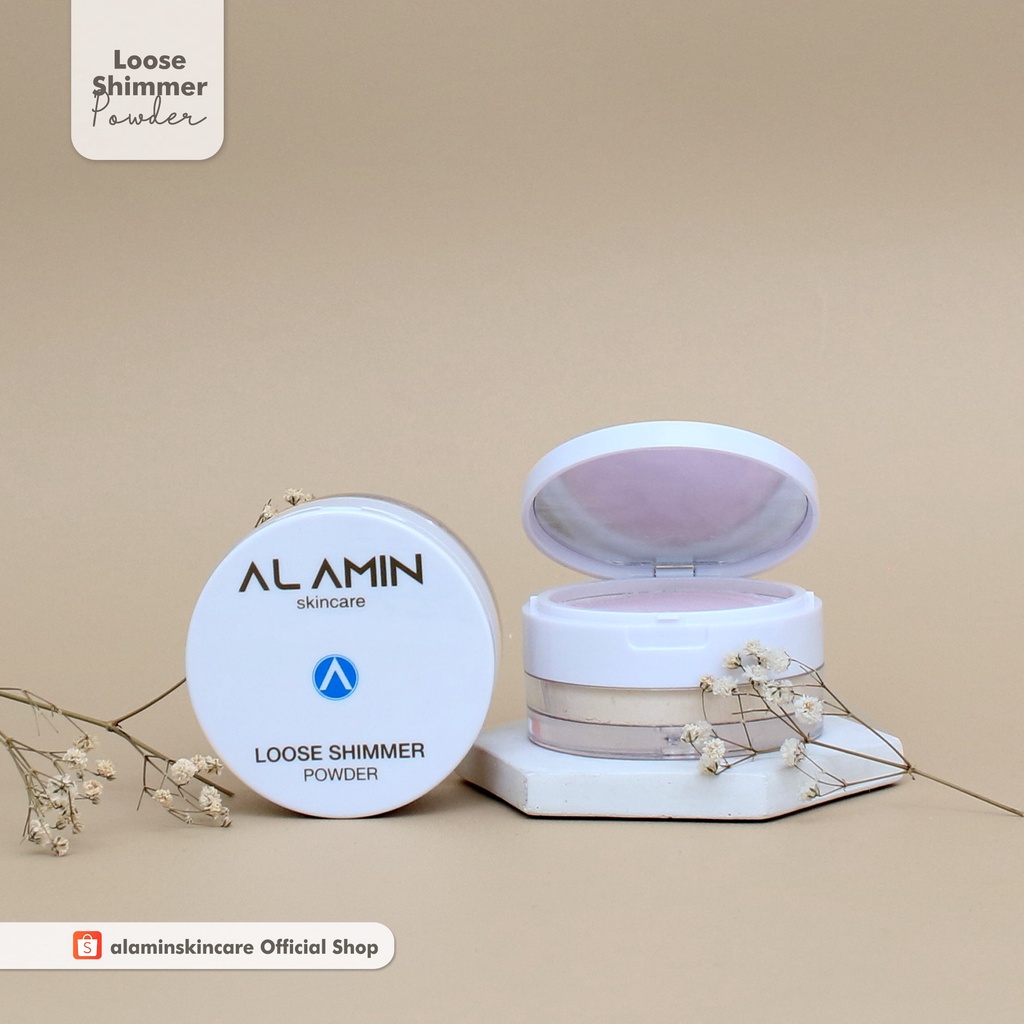 Alamin Loose Shimmer Powder  | Bedak Tabur/Normal Skin/Glow/Shimmer  |