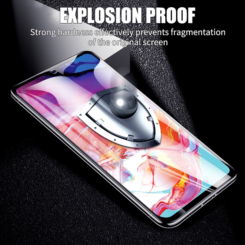 Pelindung Layar Tempered Glass Full Cover untuk oppo 2z A5 A9 2020 realme XT X2 Q x realme 5 3 Pro