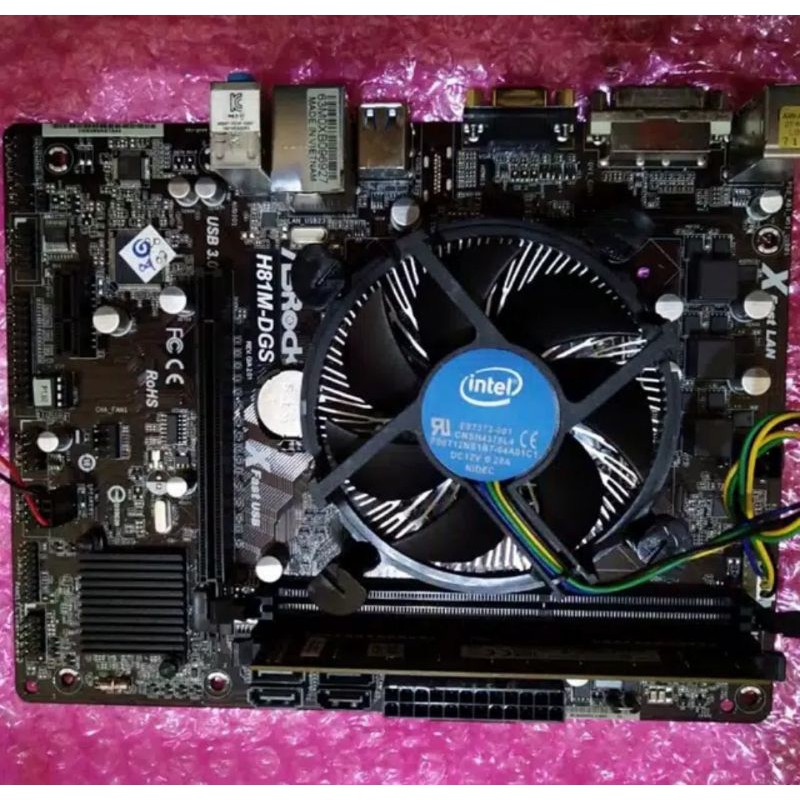 Mainboard H81 Paket prosesor core i3 4160 gen4 Ram 4gb fan