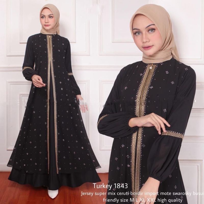 abaya bordir abaya turki abaya hitam idulfitri abaya arab gamis turki