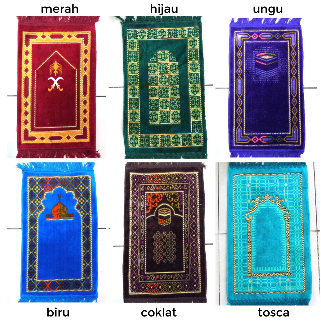 Sajadah Turkey Turki Kepala Kecil (Sajadah anak murah) - Sajadah Muka, Bulu Import-2