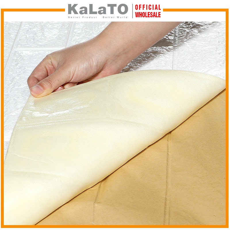 (KaLaTO) Wallpaper Dingding 3D Foam Motif Batu Bata 70 x 77 CM Dekorasi Dinding Kamar Murah Wallpaper 3D Foam-4