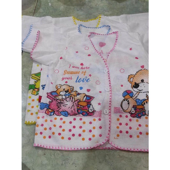 BAJU NEWBORN PENDEK atasan kancing depan bayi baru lahir