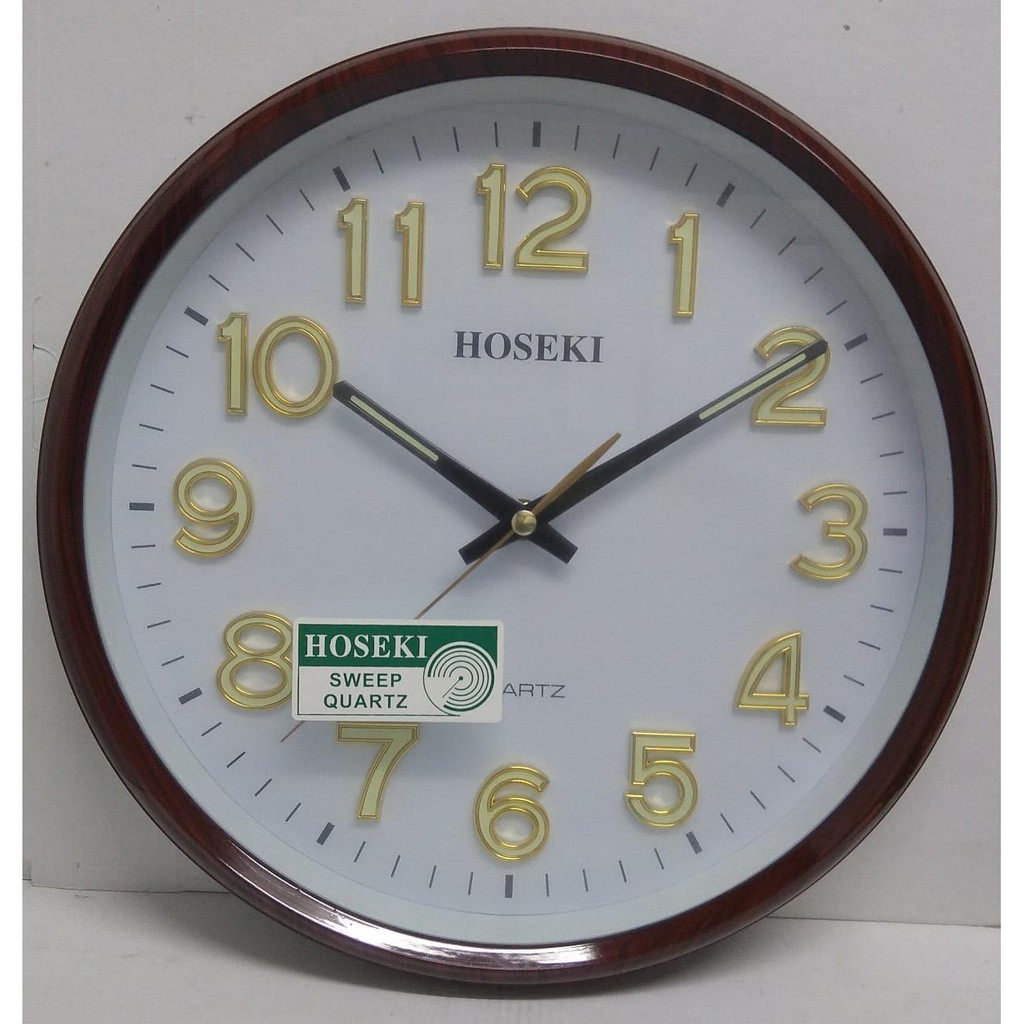 Jam Dinding Senyap / Silent Sweep 3D Wall Clock Hoseki H-9213